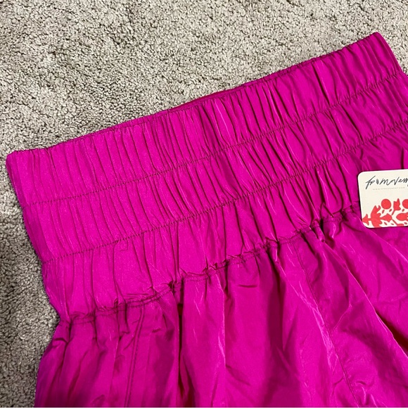 NWT Free People Hot Pink Fuchsia Athletic Shorts Built-in Panty Size S - Picture 3 of 11